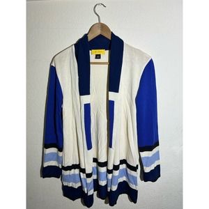 St.‎ John Wool Blend Multicolored Cardigan Size Small
